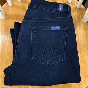 NWT 7 for all mankind “a” pocket darkwash flare Jean